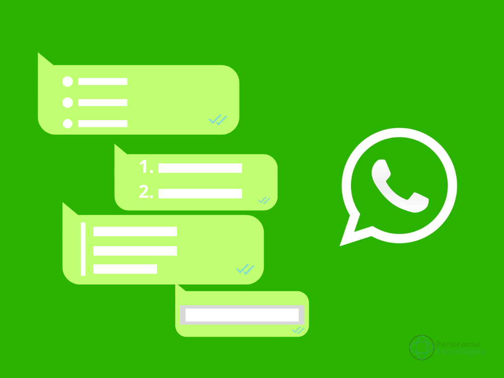 Novas formatações de texto no WhatsApp. Ilustração: Panorama Tecnológico