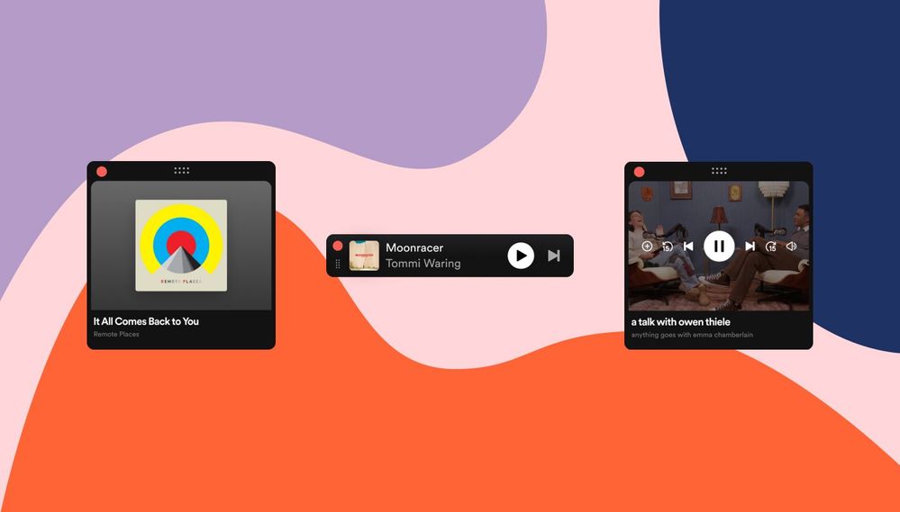 Miniplayer Spotify. Imagem: divulgação Spotify