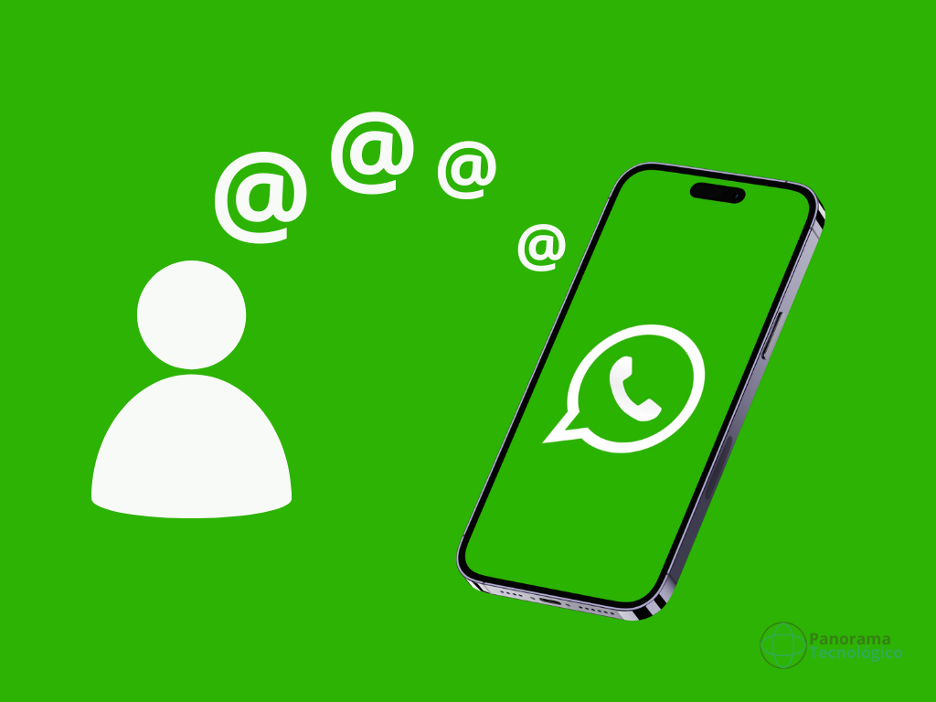 WhatsApp Menção de contato. Imagem ilustração: Panorama Tecnológico