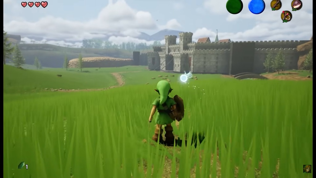 The Legend of Zelda: Ocarina Of Time Unreal Engine 5. Imagem: CryZENx/YouTube