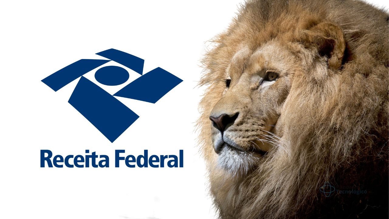 Leão Receita Federal. Imagem: ilustração Panorama Tecnológico.