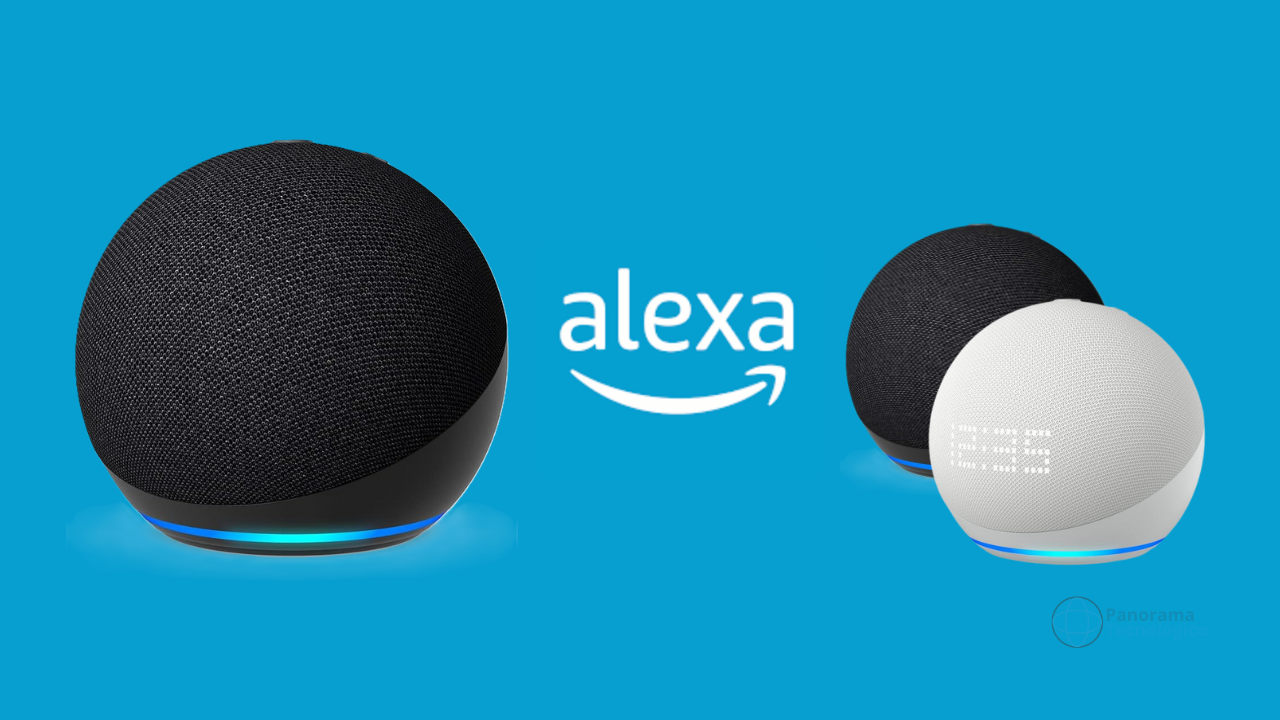 Echo 4ª Geração e Echo Dot 5ª Geração. Imagem: reprodução