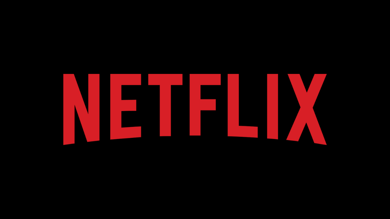 Logotipo Netflix em fundo preto.